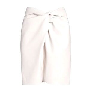 Nanushka Off-White Milo Vegan Leather Twisted Mini Skirt Sz M
